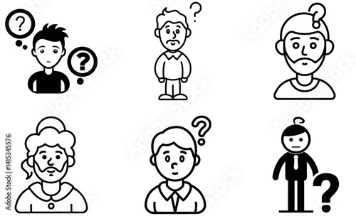 Cartoon characters expressing uncertainty and confusion.