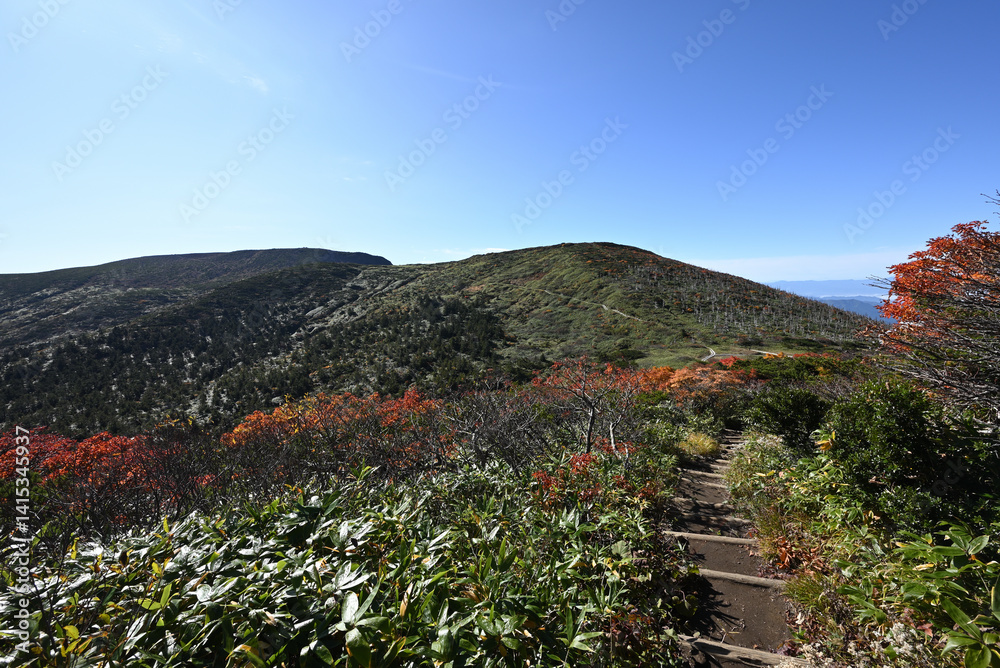 Zao mountain ridge, Miyagi, Yamagata, Japan