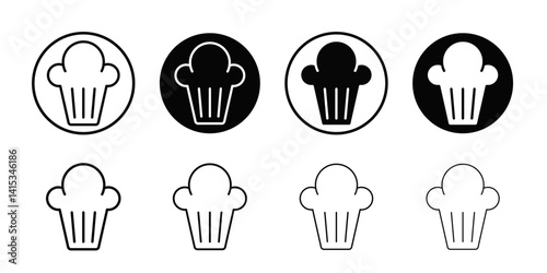 toque icon Black and white outline vector