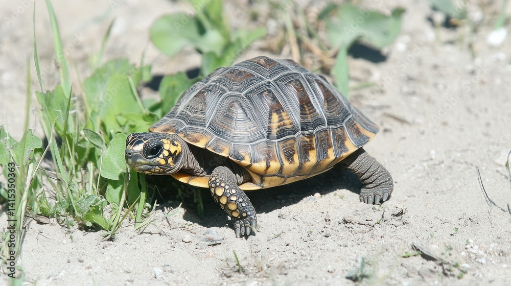 Small tortoise in the wild Small tortoise in the wild