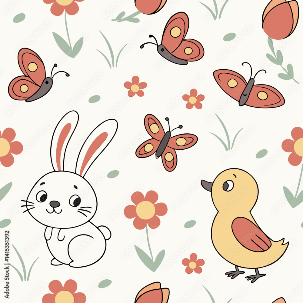 Seamless Vector of Animals Seamless Vector of Animals