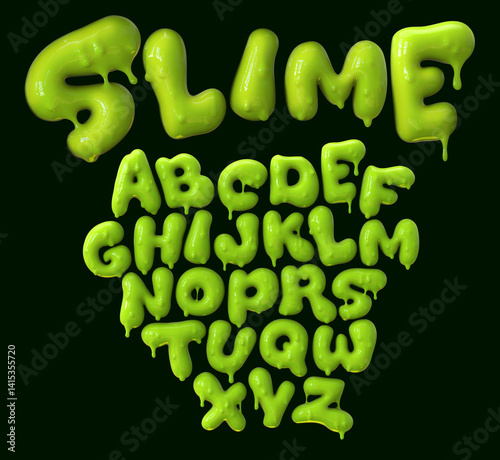 Foto Green slime font