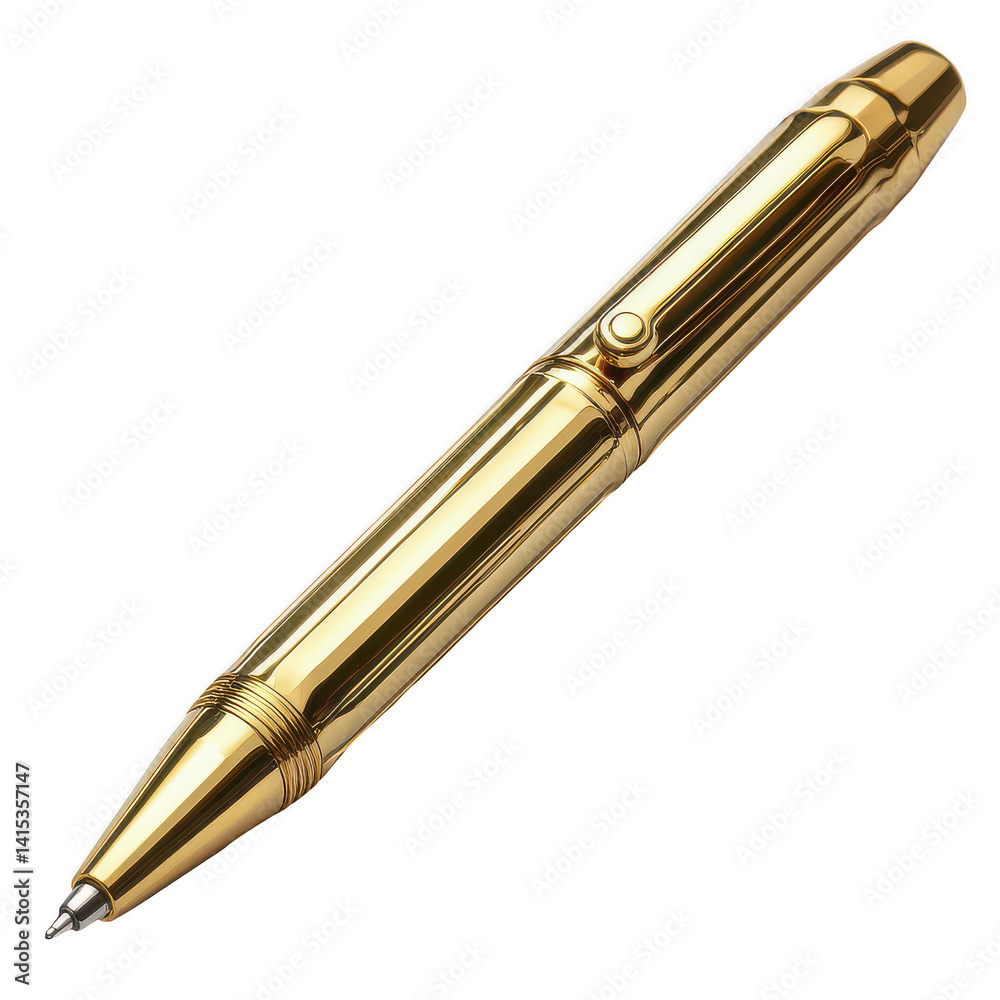 Buy luxurious gold pen for writing and signing documents online today now on transparent background Buy luxurious gold pen for writing and signing documents online today now on transparent background