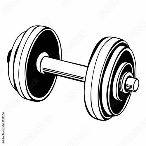 dumbbell isolated on white background