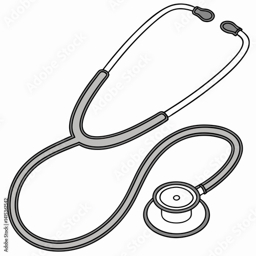 Medical Stethoscope Illustration For Healthcare Concept Diagnosis And Doctor Equipment Isolated