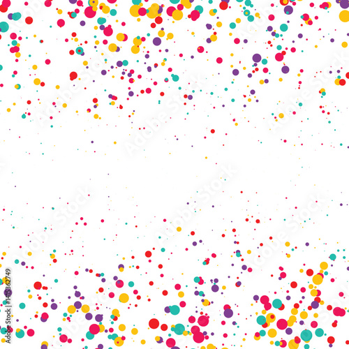 Realistic colorful confetti background	