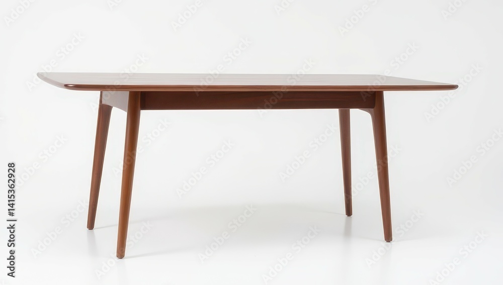 Modern Wooden Dining Table with Tapered Legs