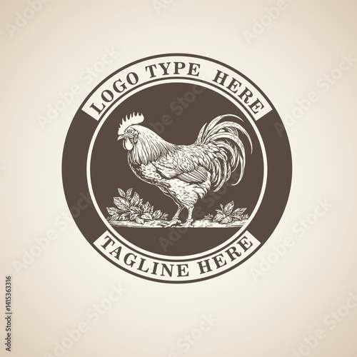 rooster logo vector editable