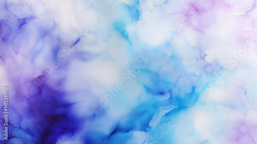 abstract background watercolor wash, soft flowing paint in blue and violet tones, artistic texture

