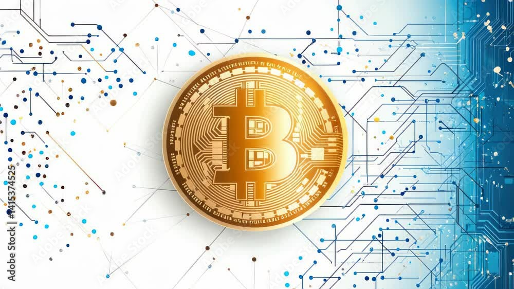 Bitcoin cryptocurrency digital finance technology background
