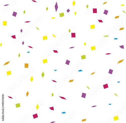 Realistic colorful confetti background	