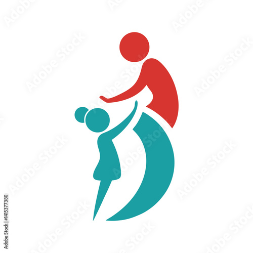 mother cradling newborn in crescent shape
