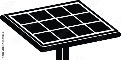 solar panel vector icon.