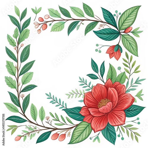 Abstract floral background with flowers
