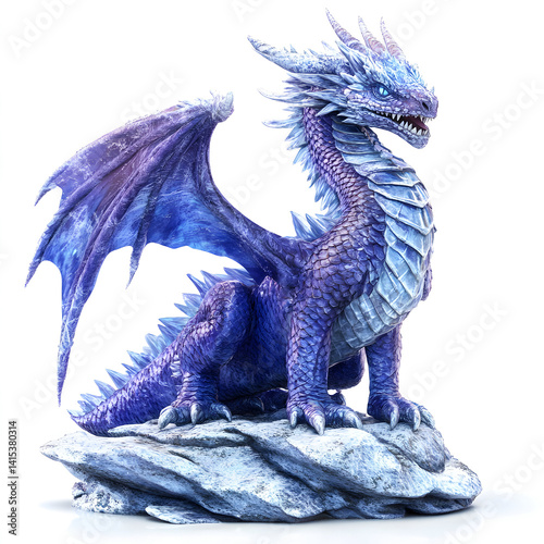 tanzanite dragon isolated on white 