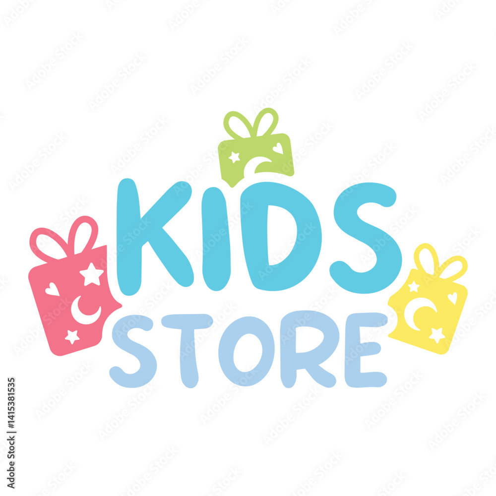 Fototapeta premium simple kids store logo