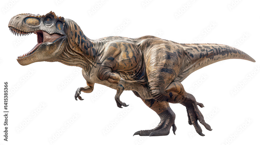 Obraz premium Tyrannosaurus rex dinosaur prehistoric animal carnivore jurassic period on transparent background