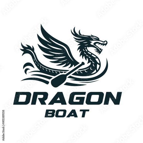 Dragon boat logo design 