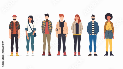 Modern Human Design Elements on White Background Vector Illustration