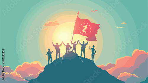 Motivational Poster Message Design Vector Illustration