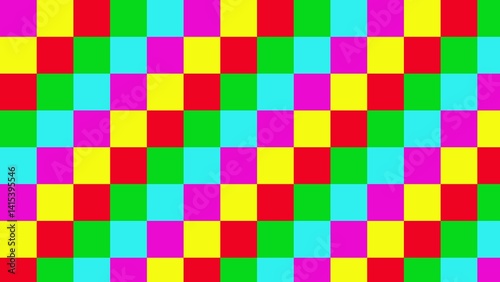Vibrant colorful checkered pattern (2)