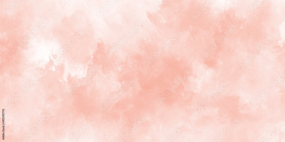 Fototapeta premium Abstract light pink color watercolor background. Brush stroked painting. Color splash background design. Watercolor paper texture backdrop with splashes.