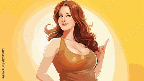 Pregnant Woman Showing Thumb-Up in Beautiful Lighting