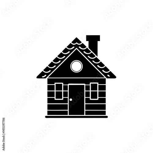 creative details Tiny House Icon Vector Illustration