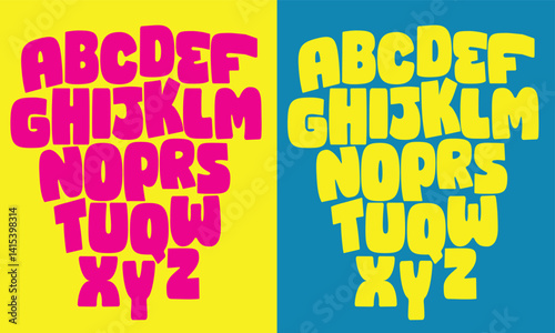 Vector hand drawn typeface in graffiti style.	