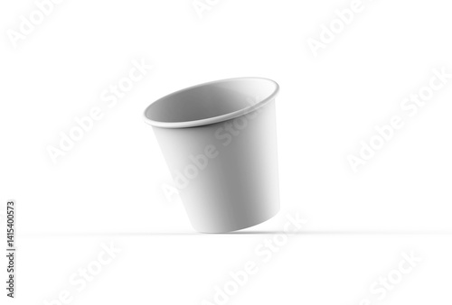 Paper coffee cup mockup blank image, white background