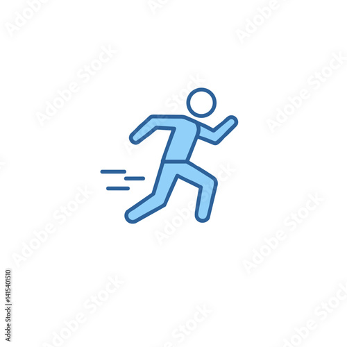 Running person icon for fitness and activity tracking apps