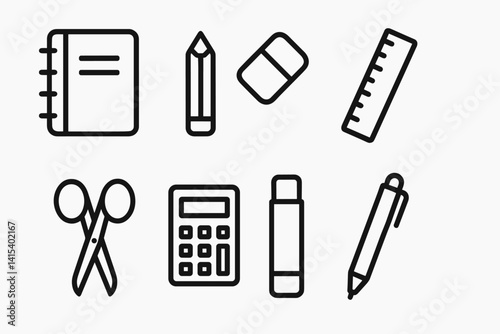outline vector icons of personal location uses: home pin, work location, gym, favorite café, friend’s house, meeting point, delivery address, school pin. set of line style icons in a modern,