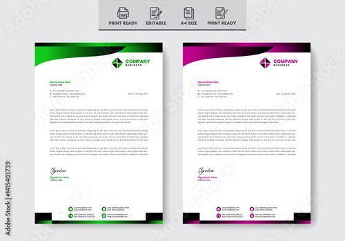Unique Letterhead design template