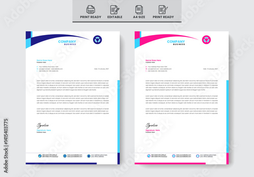 Unique Letterhead design template