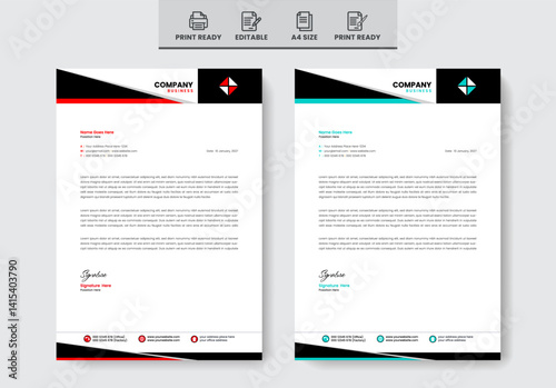 Unique Letterhead design template