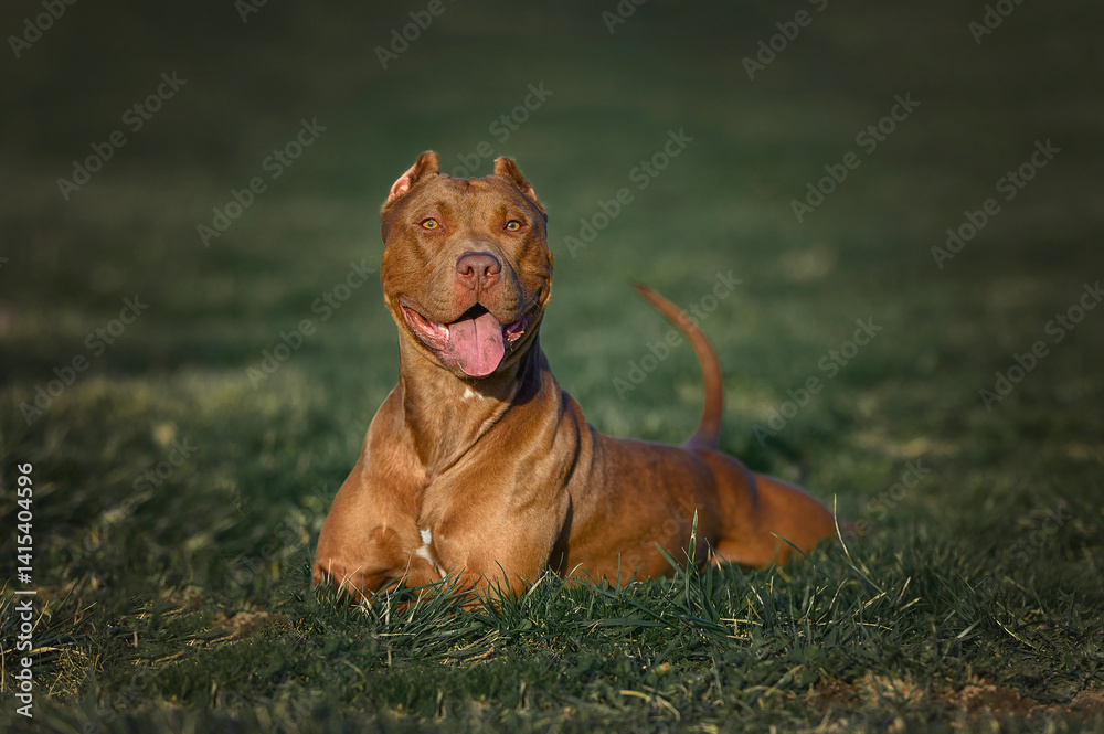 dog staffordshire terrier pitbull outdoors dog staffordshire terrier pitbull outdoors