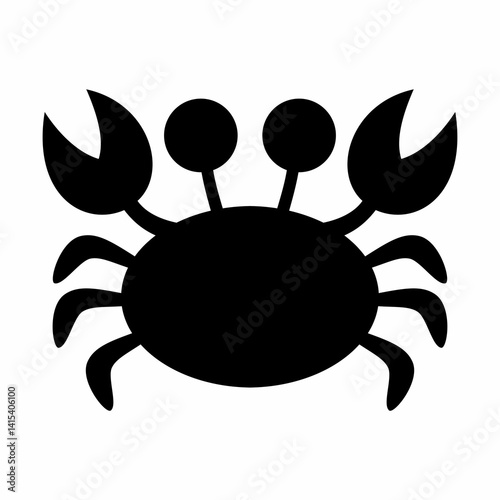 Crab animal icon. Flat image
 photo