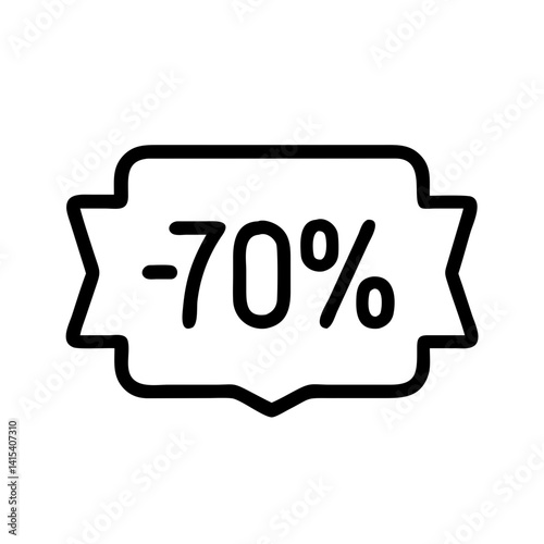 Discount Icon - 70% Off for Black Friday Promotions  