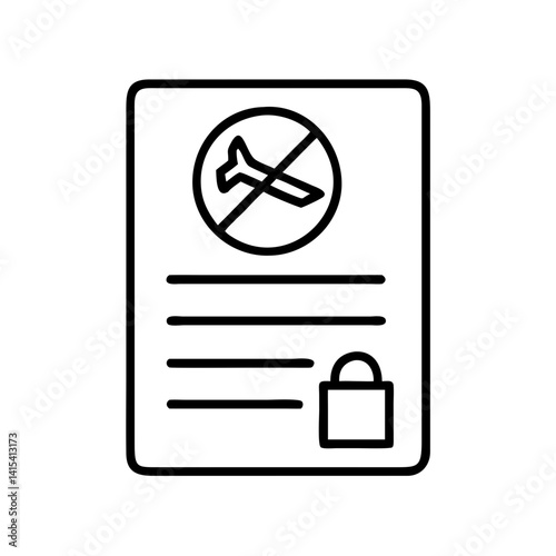 No drone zone restricted area sign icon vector illustration safety regulation policy rules aviation