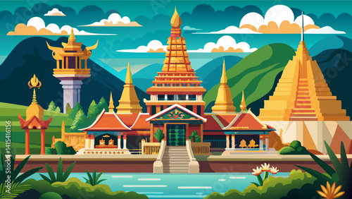 Wat Tham Khao Noi and Wat Tham Sua in Kanchanaburi, Thailand
