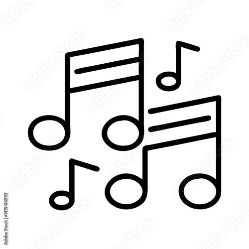 Music notes vector illustration for musical notation sheet songs melody and composition design use