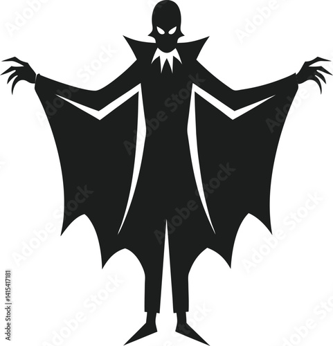Elegant Vampire Silhouette for Halloween Themes