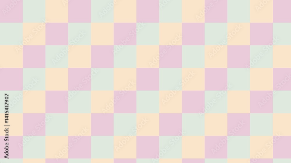 Pastel checkered pattern. A repeating grid of light pastel squares in pale pink, mint green, and light beige. A simple, soft, and visually appealing design Pastel checkered pattern. A repeating grid of light pastel squares in pale pink, mint green, and light beige. A simple, soft, and visually appealing design