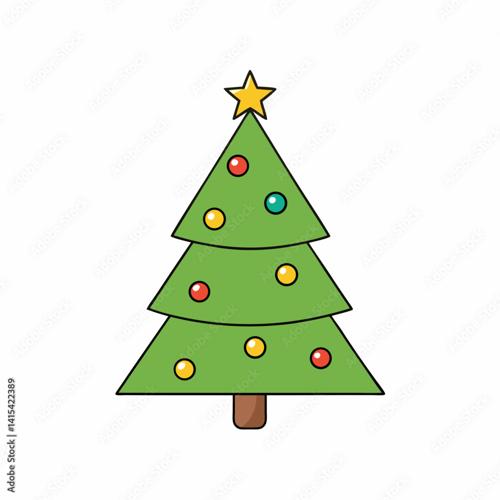 christmas tree vector illustration christmas tree vector illustration