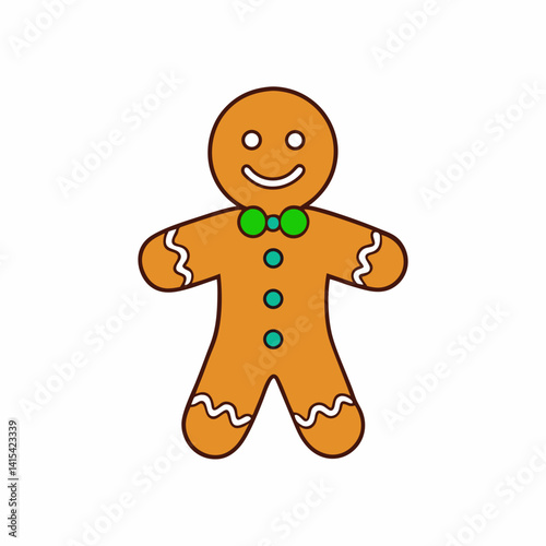  gingerbread man simple design vector