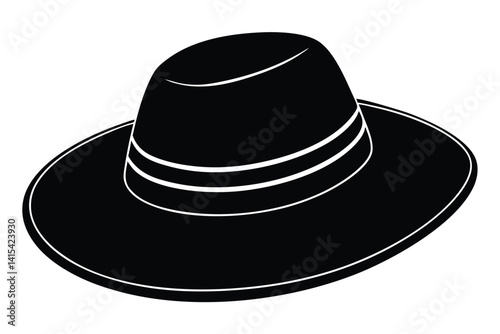 Stylish Fedora Hat with Trim, a Timeless Accessory in Monochrome