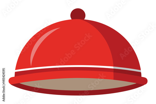 Red cartoon food dome cover for fancy food presentation and serving