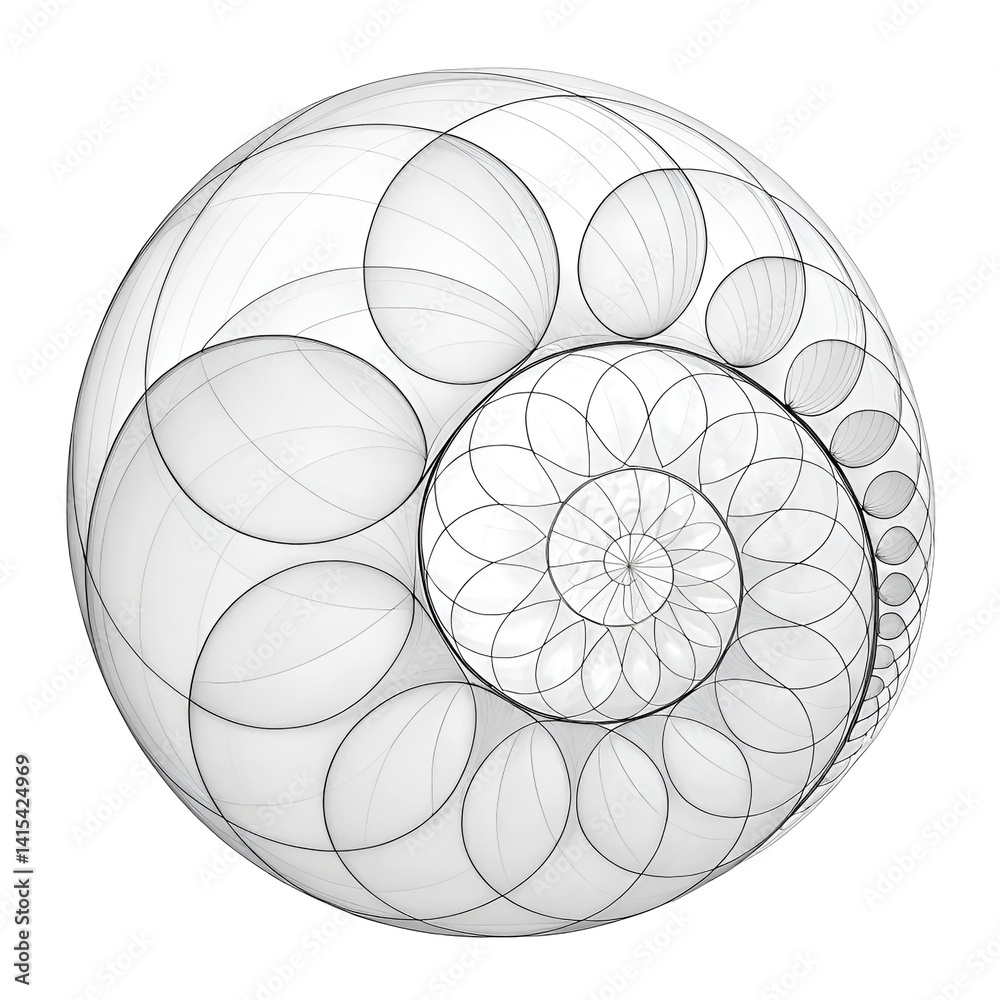 Obraz premium nautilus shell isolated on black