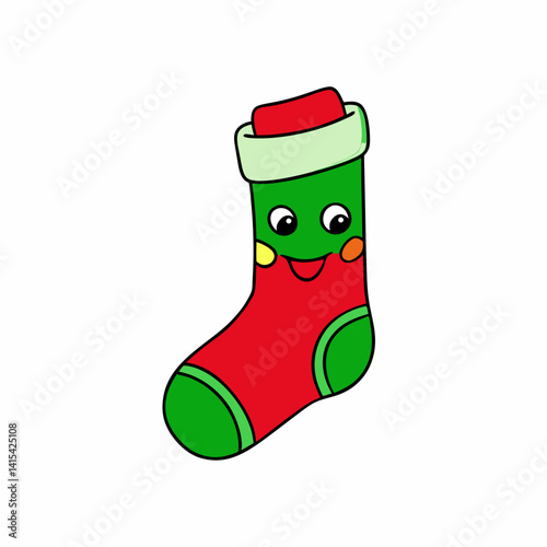  red and green socks vector