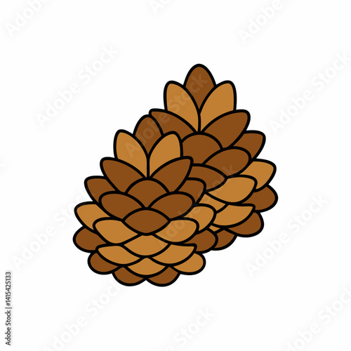 pinecones isolated on white